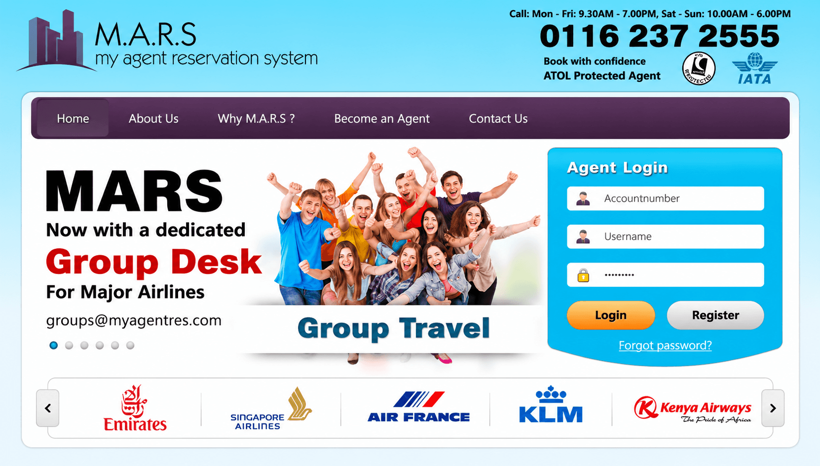 My Agent Reservation System website