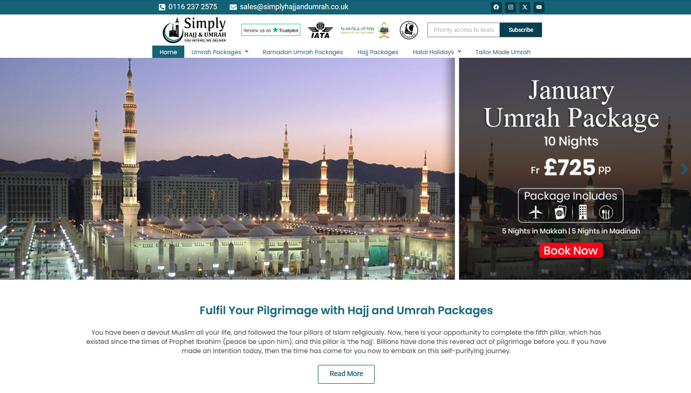 Simply Hajj and Umrah website